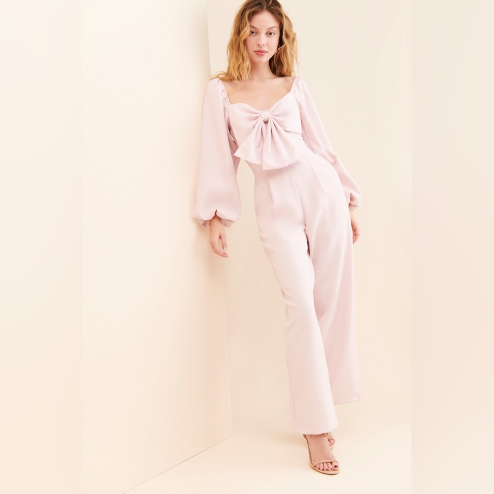 Sister Jane Blush Jumpsuit with Bow Detail